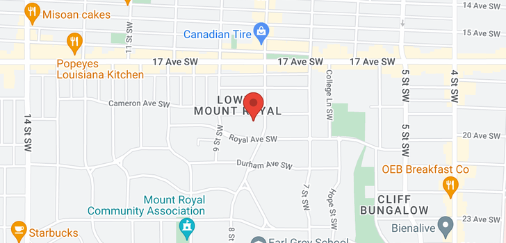 map of 404 903 19 Avenue SW
